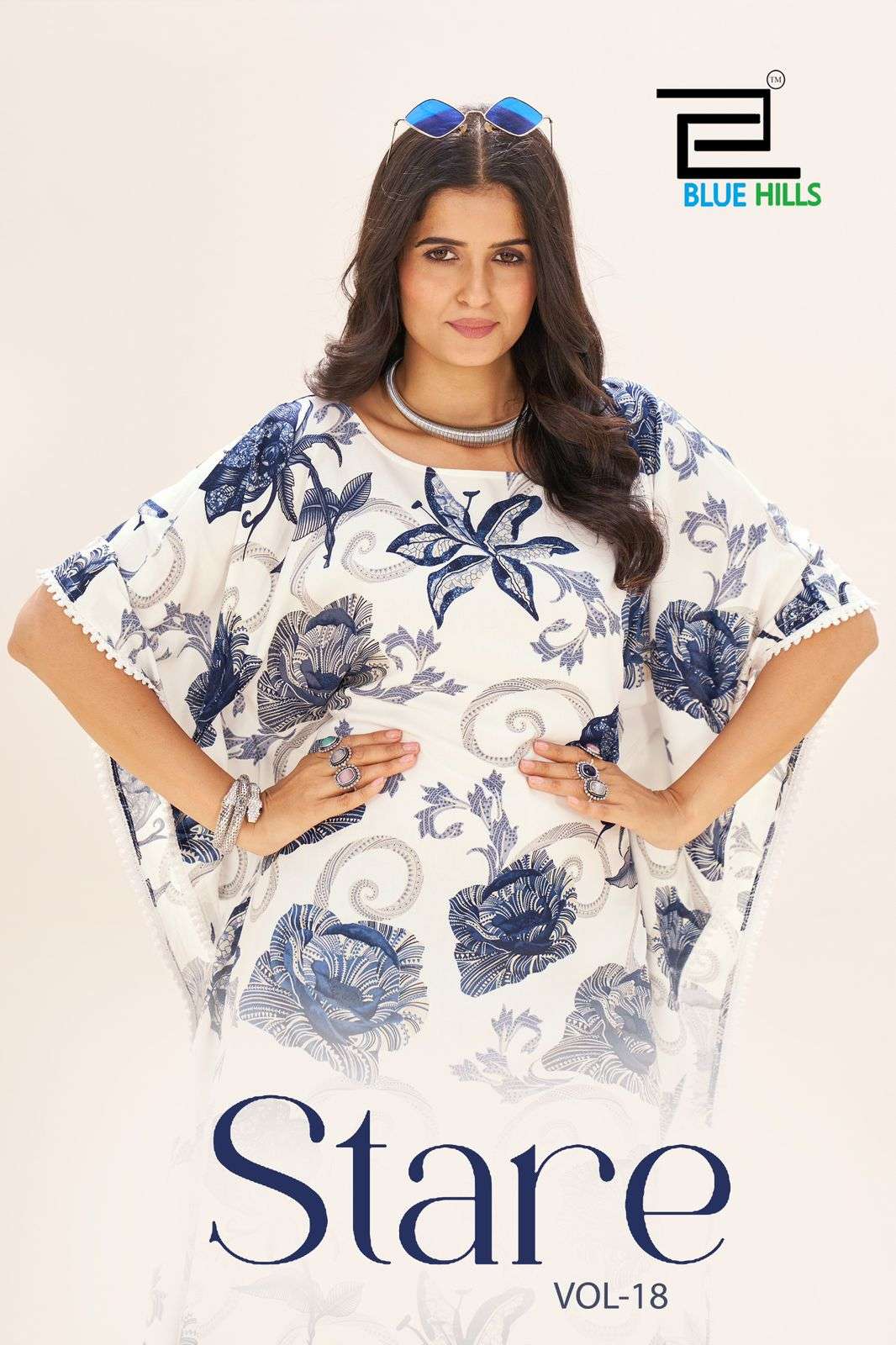 BLUE HILLS STARE VOL-18 1801 TO 1802 SERIES PURE RAYON PRINTED KAFTAN-00099