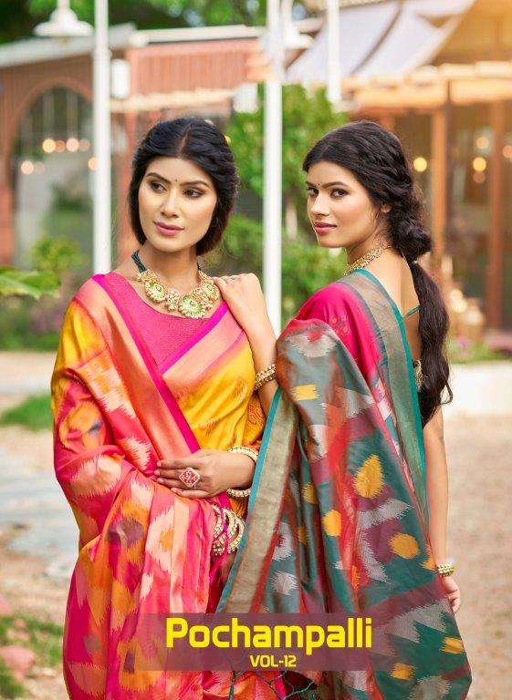 BUNAWAT POCHAMPALLY 12 1001 TO 1008 SERIES PURE SILK SAREES-00037
