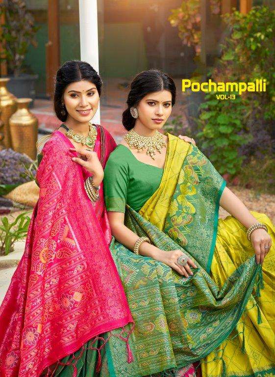 BUNAWAT POCHAMPALLY 13 1001 TO 1008 SERIES PURE SILK SAREES-00037