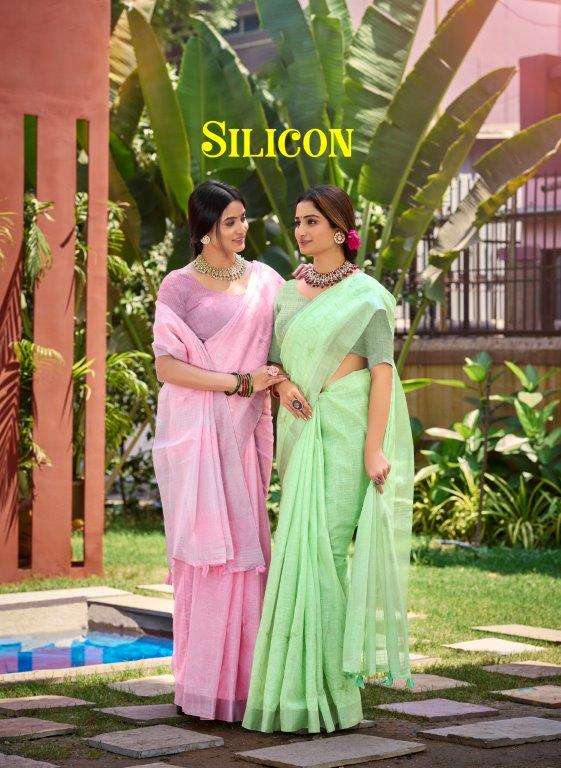 BUNWAT SILICON PURE LINEN SAREES-00037