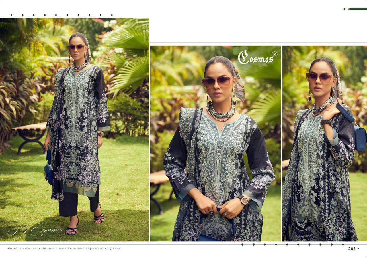 COSMOS NEEDLE WONDER VOL-02 NX PURE LAWN COTTON PRINTED PAKISTANI DRESSES-00201