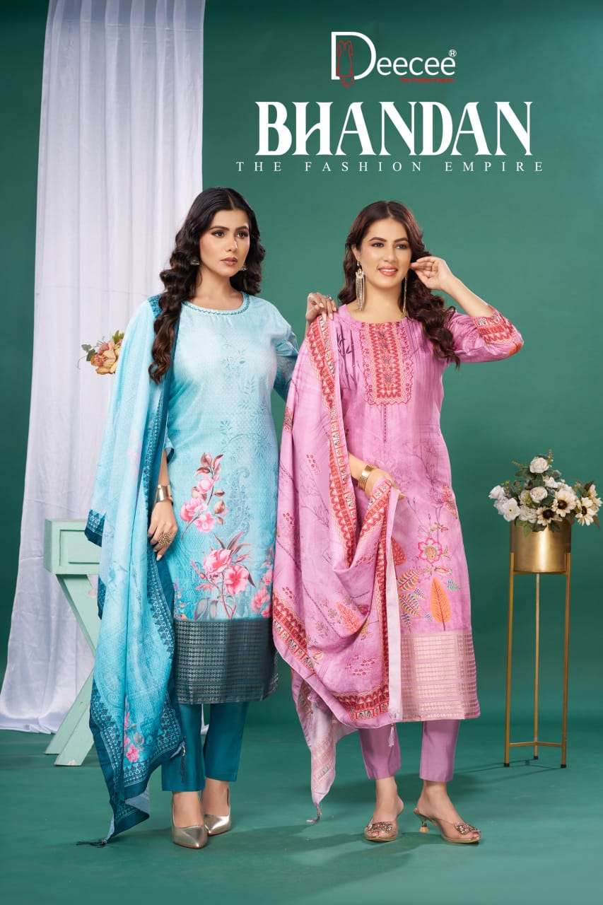 DEE CEE BHANDAN PURE MUSLIN SILK PRINTED DRESSES-00014