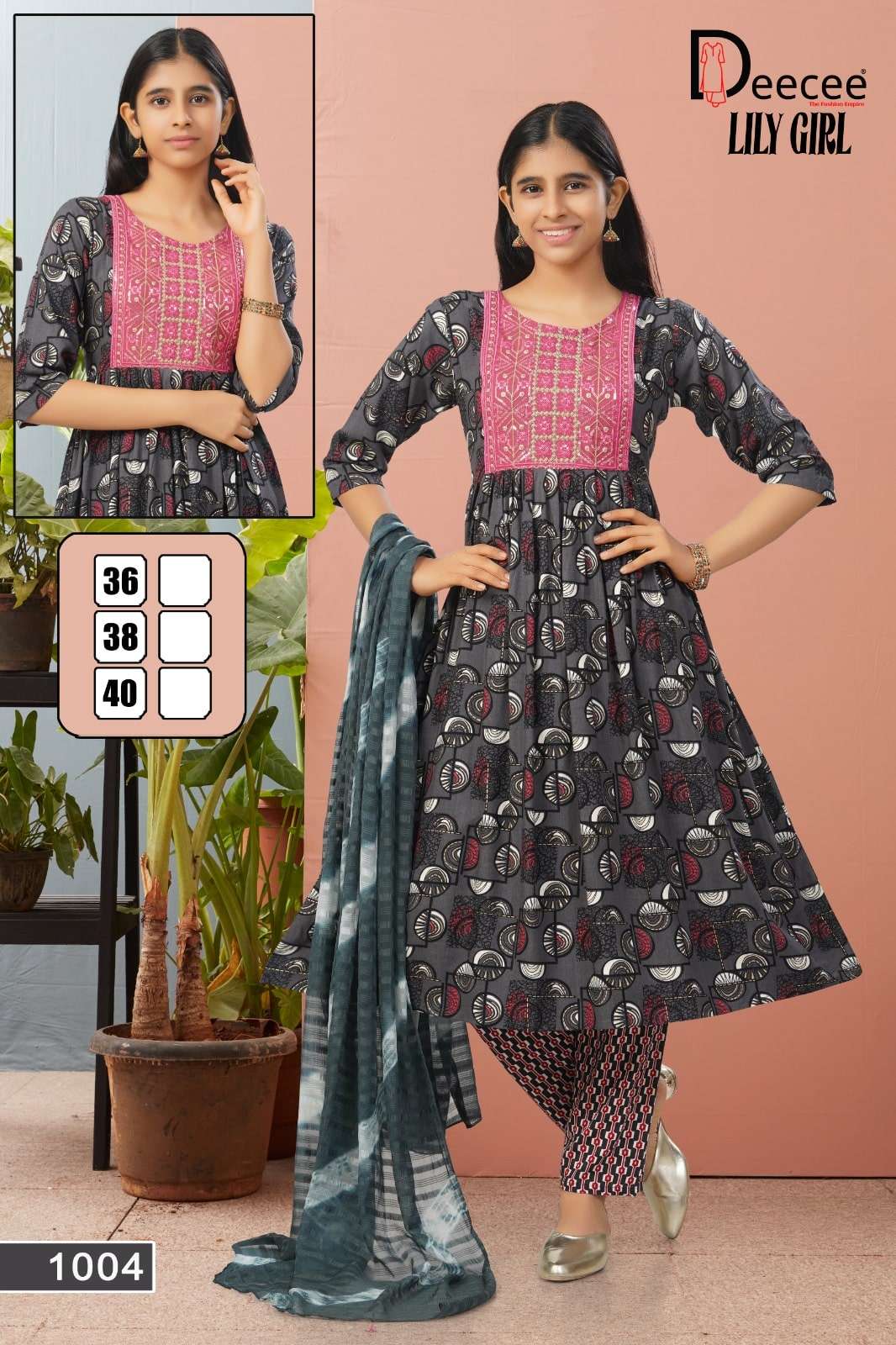 DEE CEE LILY GIRL PURE RAYON PRINTED DRESSES-00093
