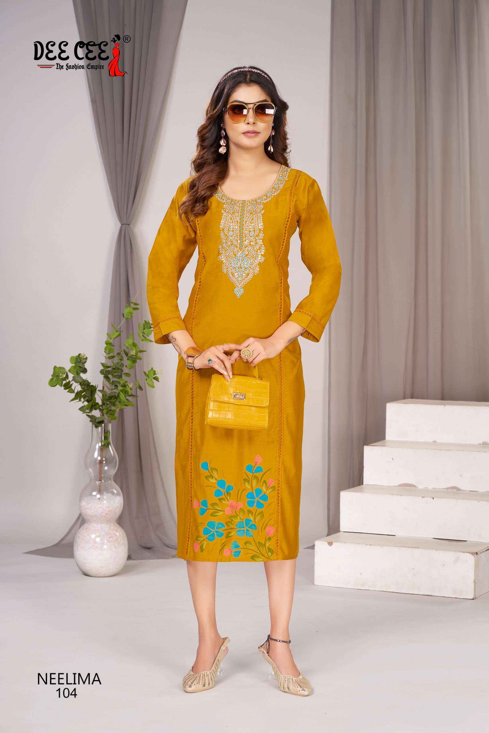 DEE CEE NEELIMA PURE DOBBY KURTIS-00093