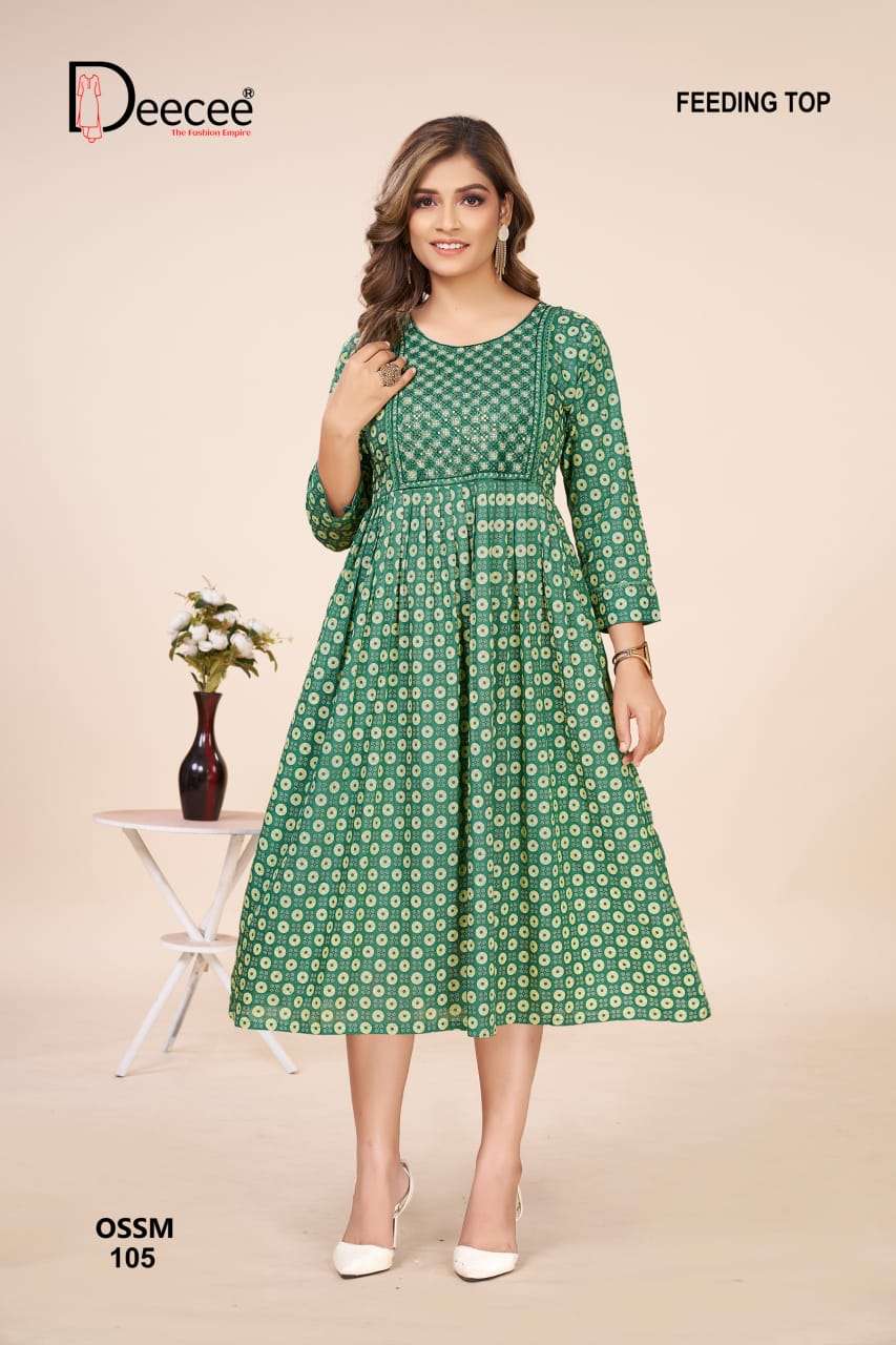 DEE CEE OSSM PURE RAYON PRINTED KURTIS-00140