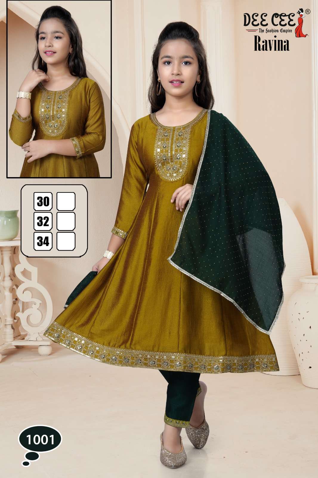 DEE CEE RAVINA 1001 TO 1006 SERIES PURE VICHITRA SILK EMBROIDERY PRINTED DRESSES-00093