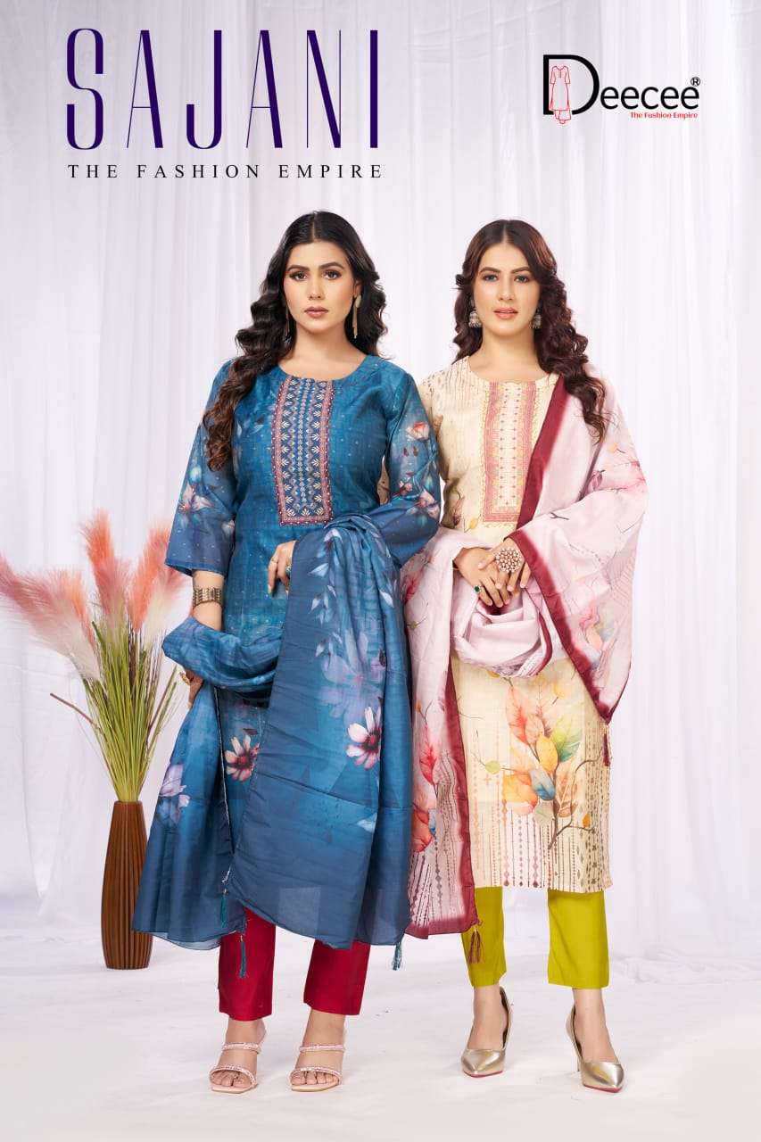 DEE CEE SAJANI PURE SILK PRINTED DRESSES-00093