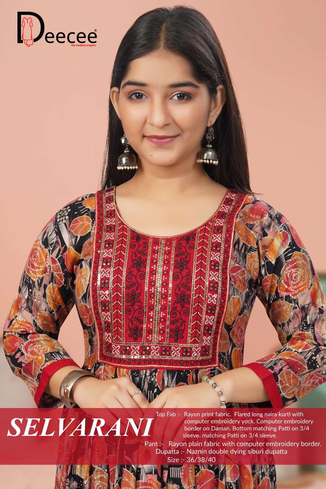 DEE CEE SELVARANI PURE RAYON PRINTED KIDS WEAR DRESSES-00093