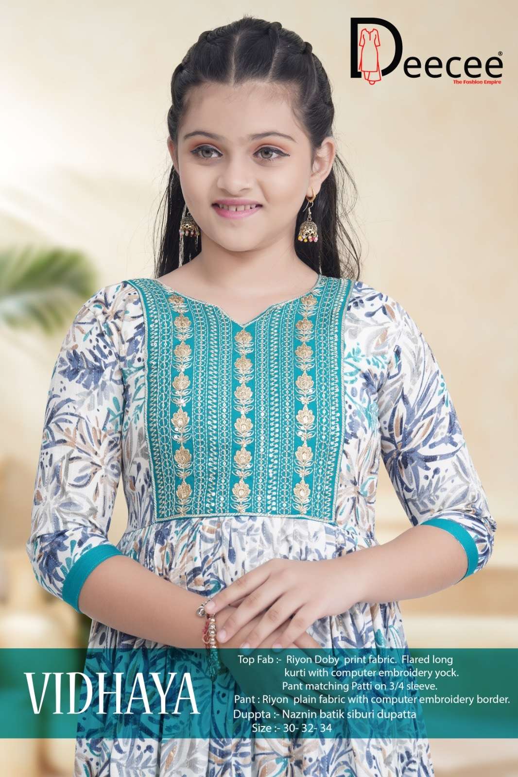 DEE CEE VIDHYA PURE RAYON PRINTED DRESSES-00093