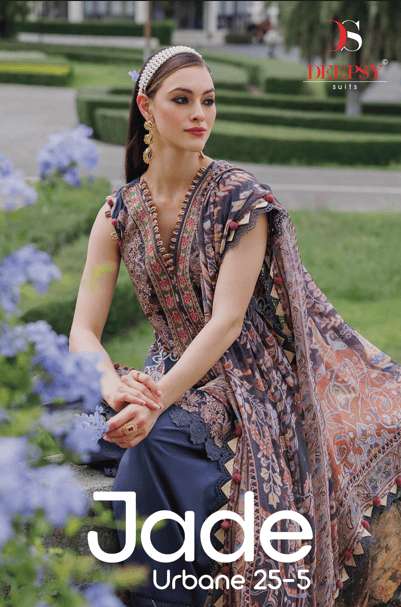 DEEPSY SUIT JADE URBANE-25 VOL-05 1281 TO 1288 SERIES PURE COTTON PRINTED PAKISTANI DRESSES-00011