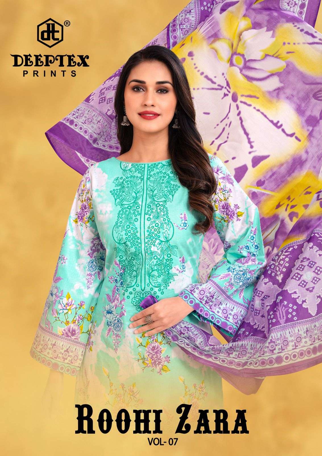DEEPTEX ROOHI ZARA VOL-07 PURE LAWN COTTON PAKISTANI DRESSES-00201