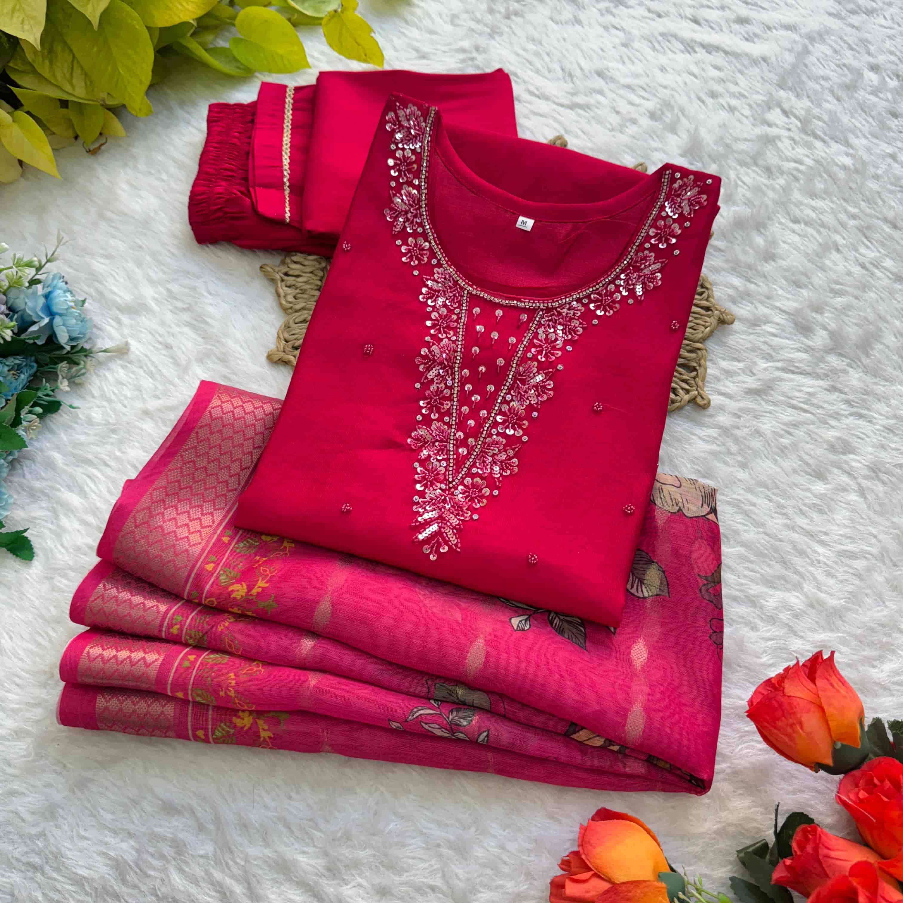 DN-497 BY ASLIWHOLESALE DESIGNER PURE SEQUNECES EMBROIDERY DRESSES-00232