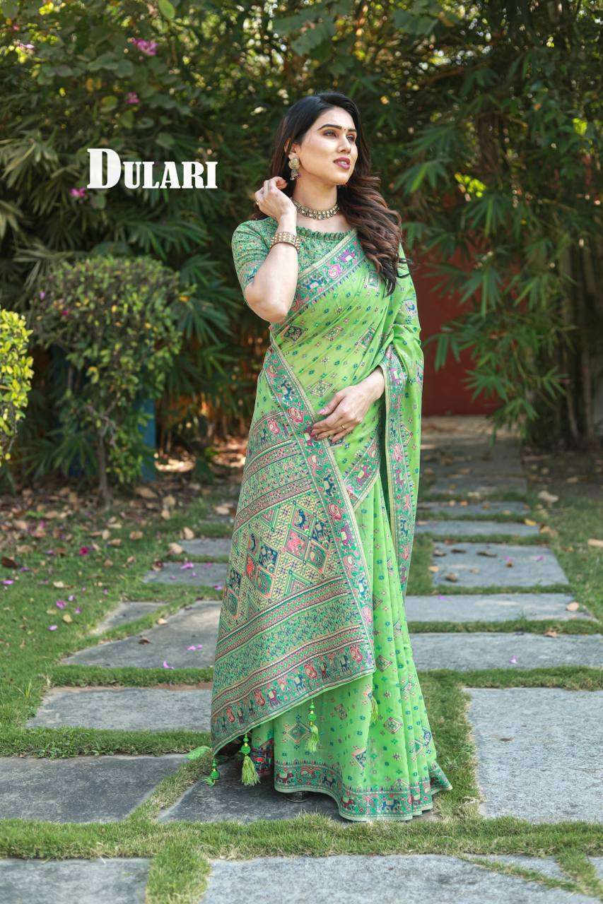 DULARI BY ASLIWHOLESALE FANCY SOFT COTTON DESIGNER SAREE-00125