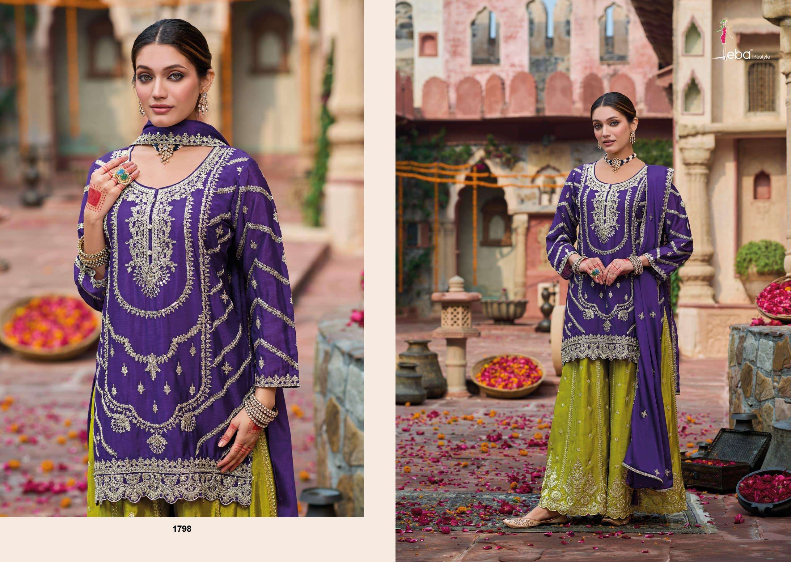 EBA LIFESTYLE KANAK PURE CHINON EMBROIDERY DRESSES-00289