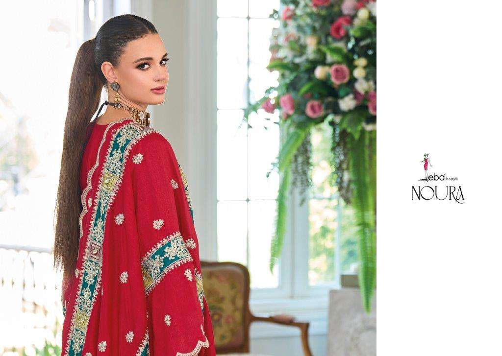 EBA LIFESTYLE NOURA 1696 TO 1698 SERIES PURE CHINON EMBROIDERY DRESSES-00289