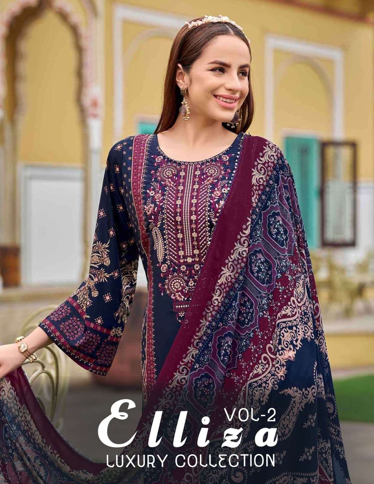 ELLIZA VOL-02 PURE COTTON PAKISTANI DRESSES-00201