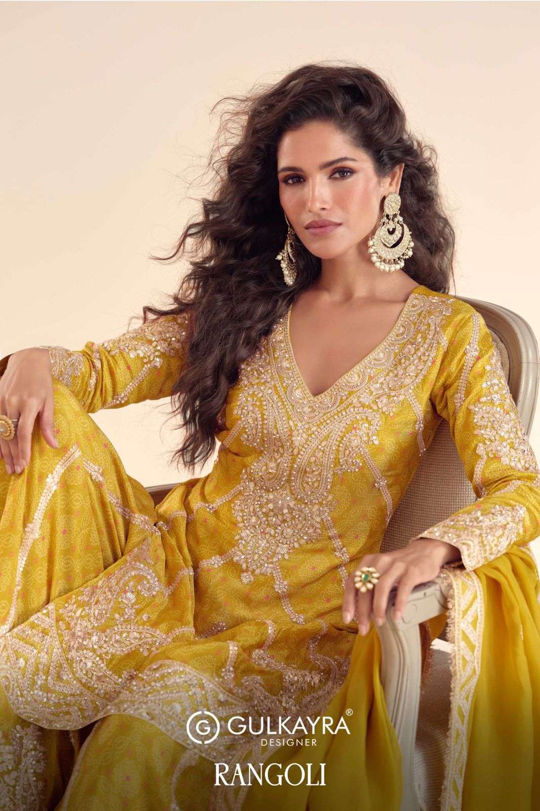 GULKAYRA RANGOLI PURE CHINON EMBROIDERY DRESSES-00028