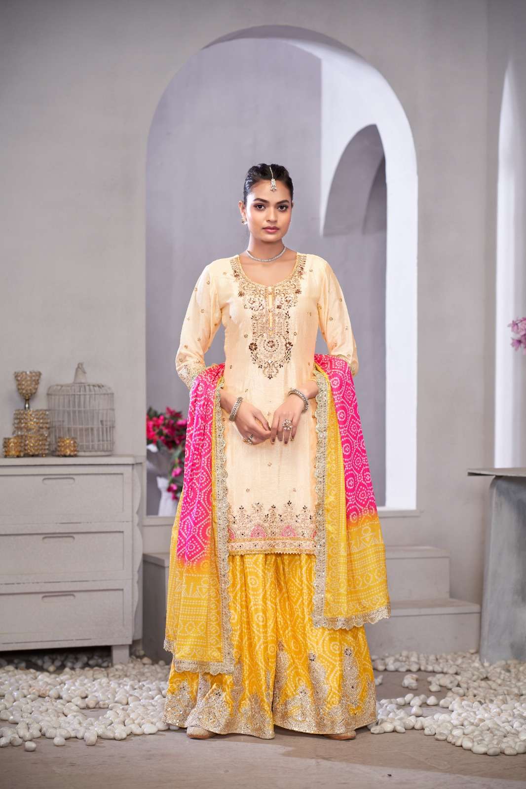 GULZAR SUROOR PURE CHINON PRINTED EMBROIDERY DRESSES-00150