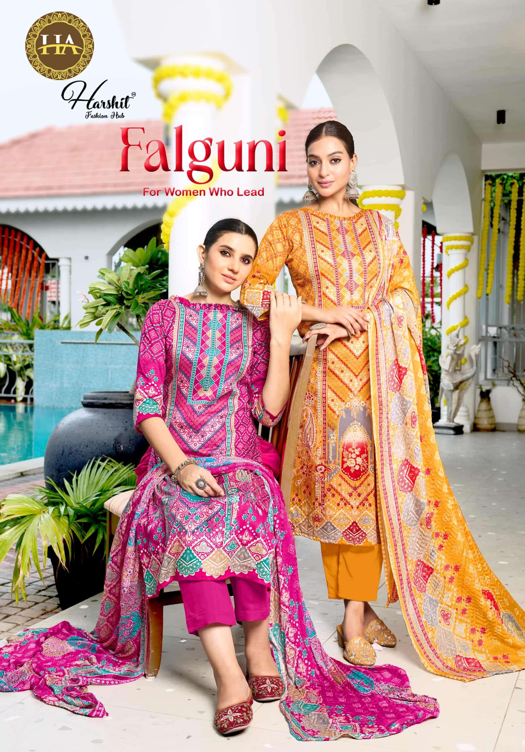 HARSHIT FASHION HUB FALGUNI PURE ZAAM PRINTED PAKISTANI DRESSES-00201