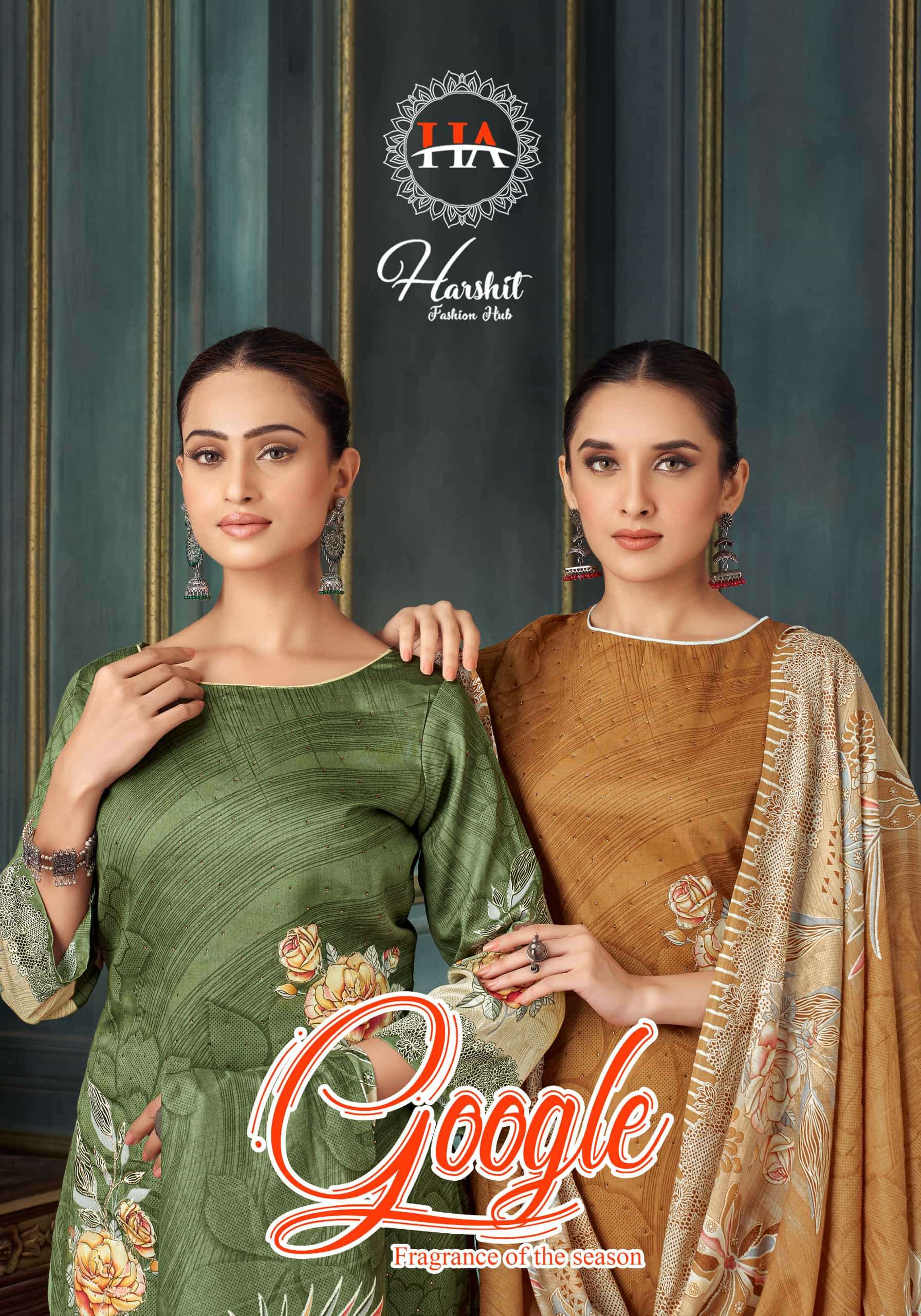 HARSHIT FASHION HUB GOOGLE PURE JAAM COTTON PRINTED PAKISTANI DRESSES-00201