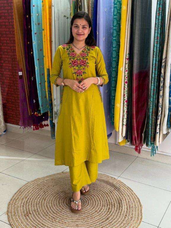 HIMANSHI VOL-878 BY ASLIWHOLESALE DESIGNER PURE COTTON EMBROIDERY DRESSES-00211