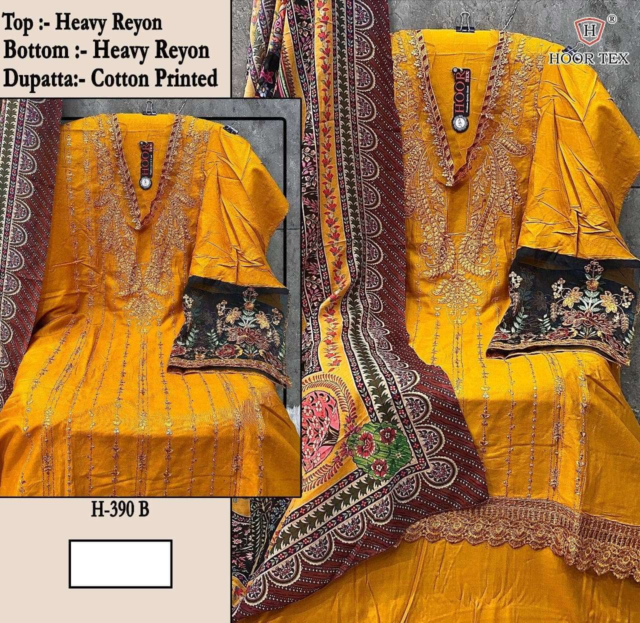 HOOR TEX H-390 PURE HEAVY RAYON PAKISTANI DRESSES-00020