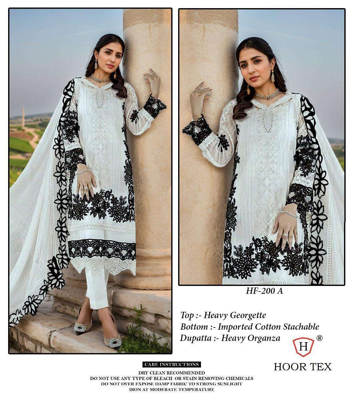 HOOR TEX HF-200 PURE GEORGETTE PAKISTANI DRESSES-00020