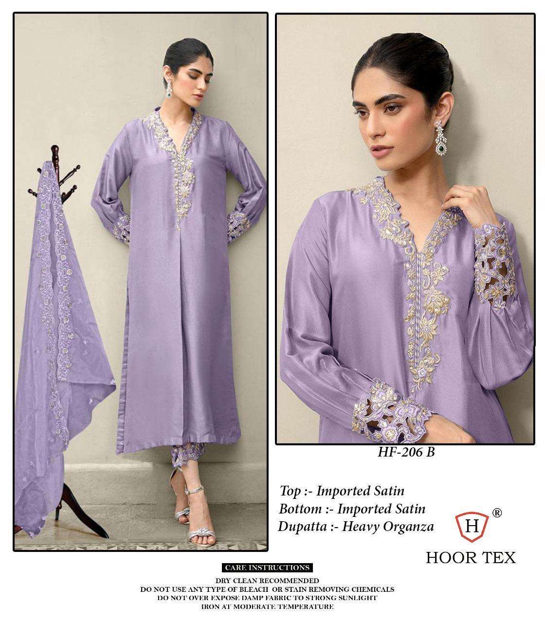 HOOR TEX HF-206 PURE SATIN  PAKISTANI DRESSES-00020