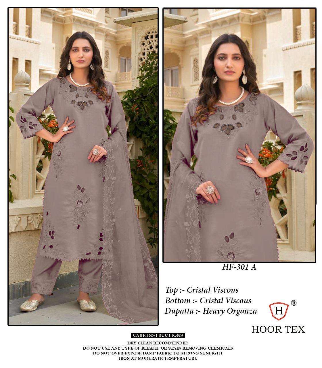 HOOR TEX HF-301 A TO D SERIES PURE VISCOSE PAKISTANI DRESSES-00020
