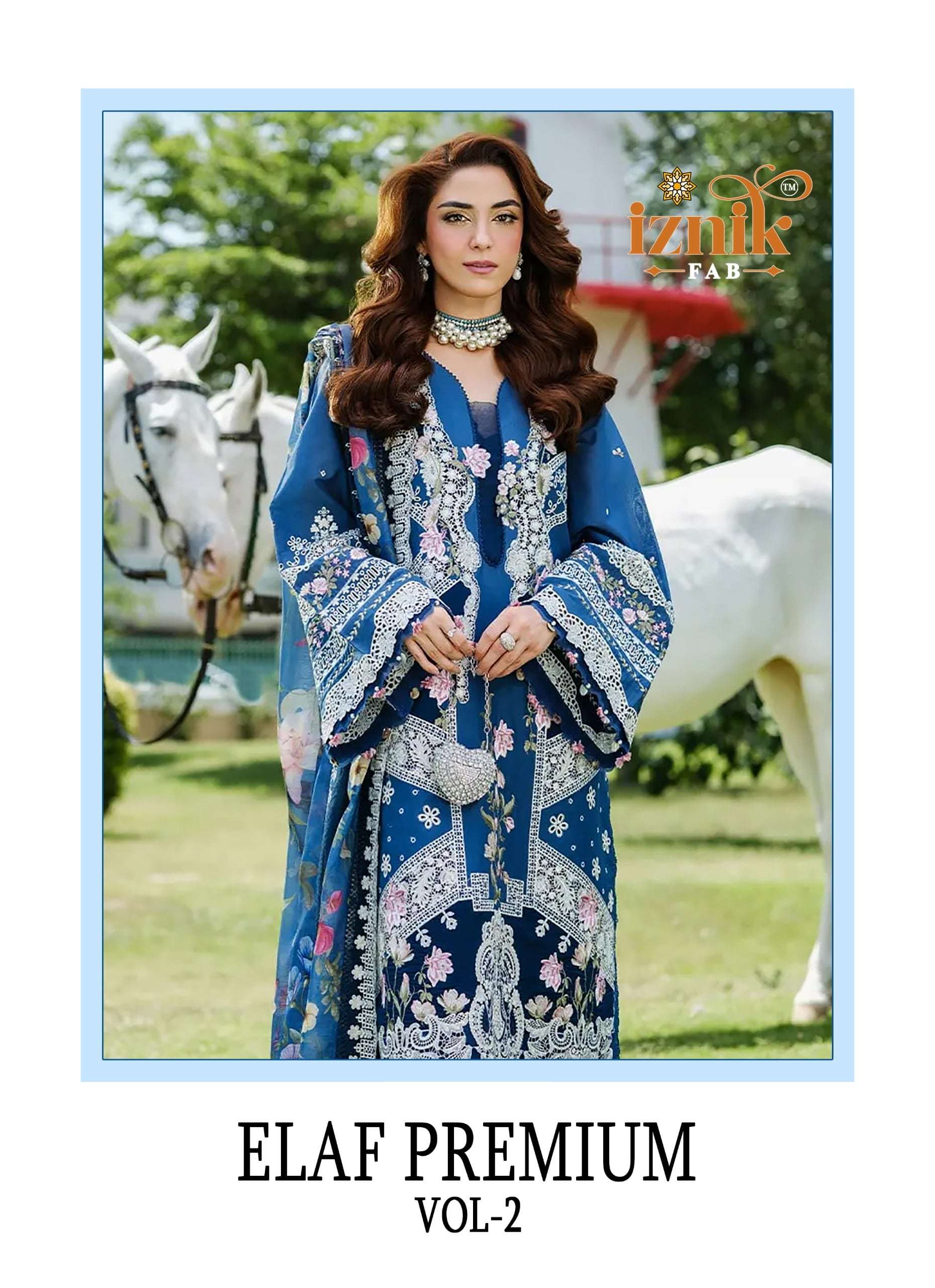 IZNIK FAB ELAF PREMIUM VOL-02  A-272 TO A-275 SERIES PURE COTTON PAKISTANI DRESSES-00011