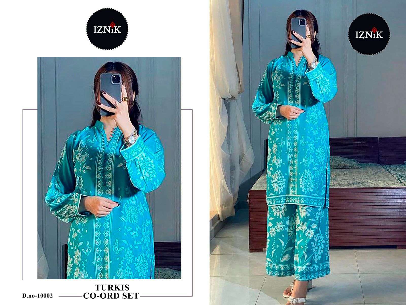 IZNIK TURKISH CO-ORD SET VOL-01  PURE LAWN PRINTED CO-ORD SET-00062