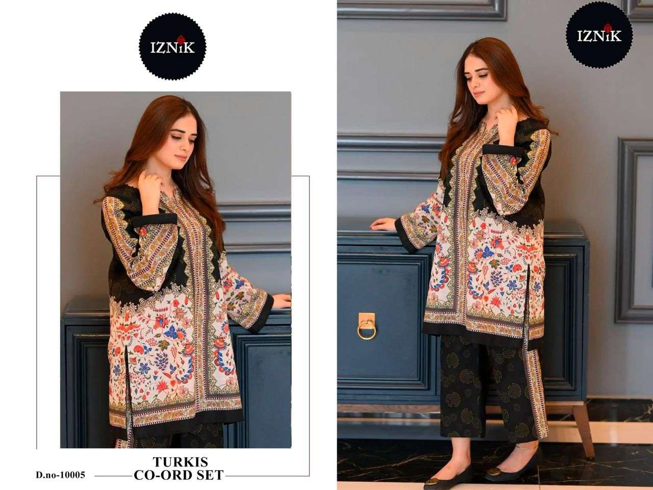 IZNIK TURKISH CO-ORD SET VOL-02 PURE LAWN PRINTED CO-ORD SET-00062