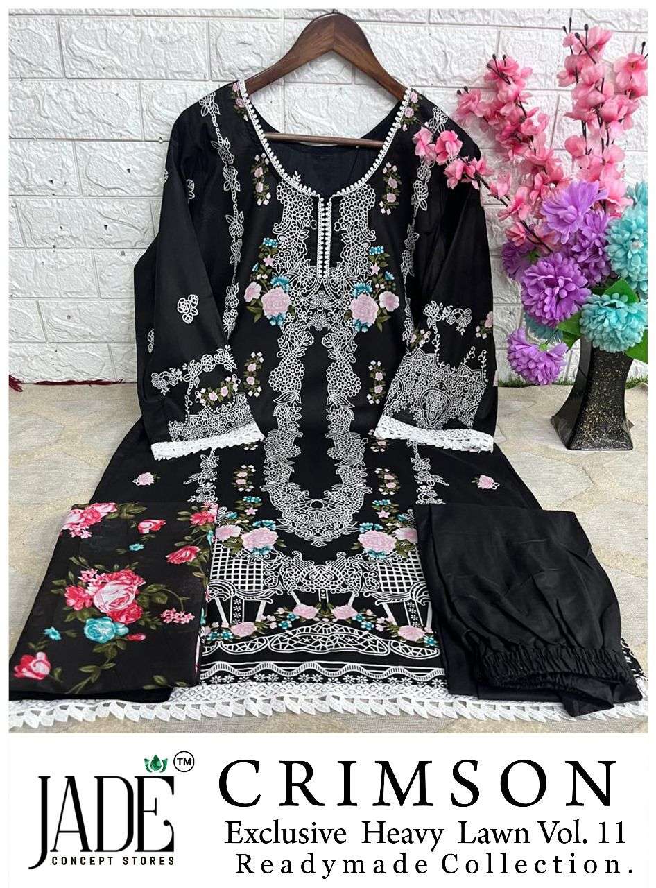 JADE CRIMSON EXCLUSIVE VOL-11 RM  1101 TO 1106 SERIES PURE LAWN PRINTED PAKISTANI DRESSES-00062