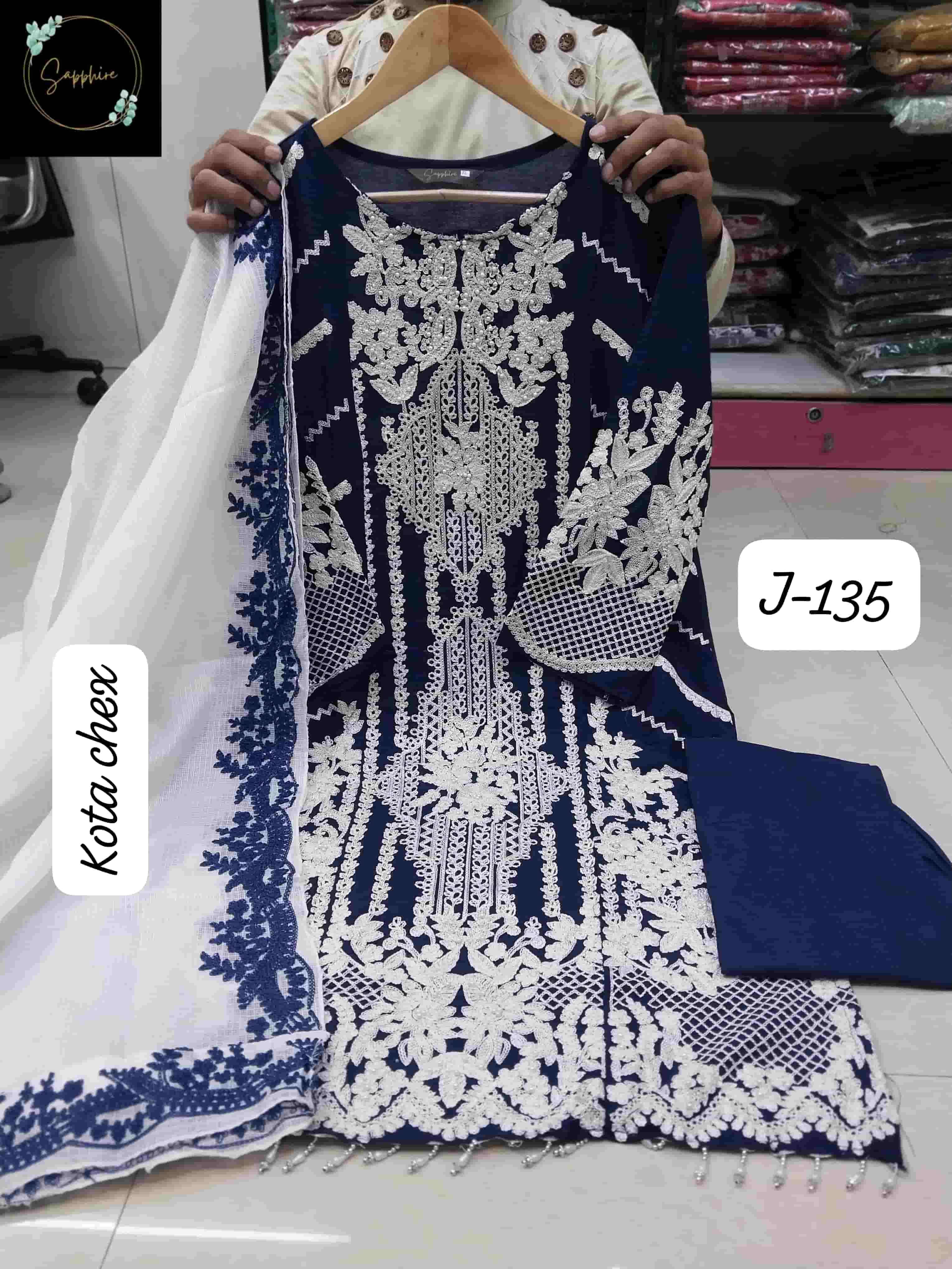 SHAPPIRE JAZMIN VOL-135  PURE RAYON EMBROIDERY DRESSES-00272