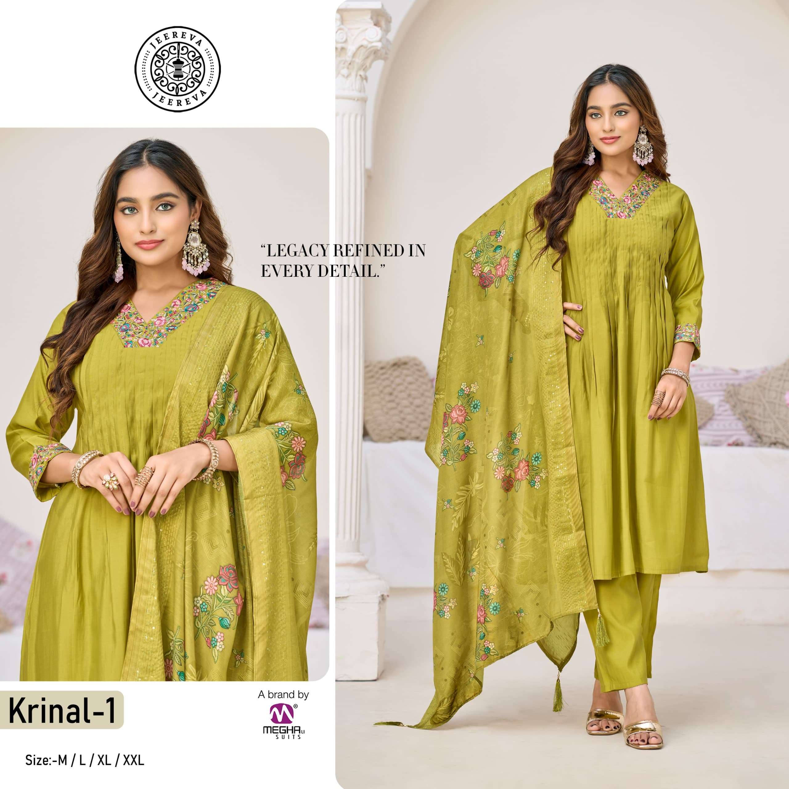 JEEREVA KRINAL 01 PURE ROMAN SILK EMBROIDERY DRESSES-00301