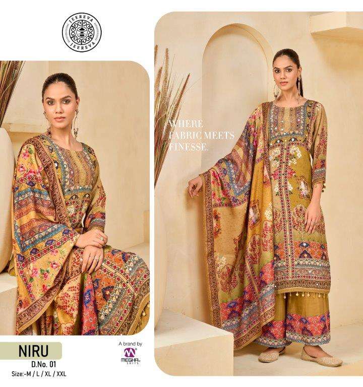 JEEREVA NIRU PURE MUSLIN PRINTED DRESSES-00301