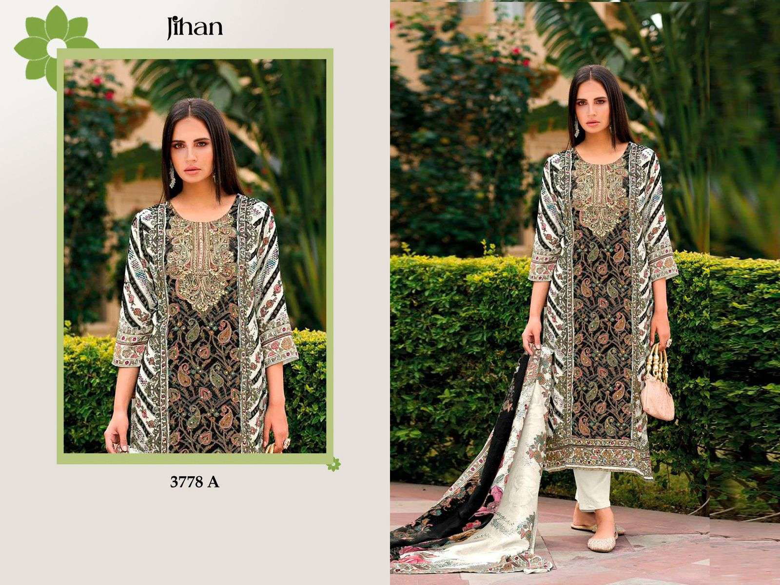 JIHAN 3778 PURE VISCOSE MUSLIN PRINTED PAKISTANI DRESSES-00062