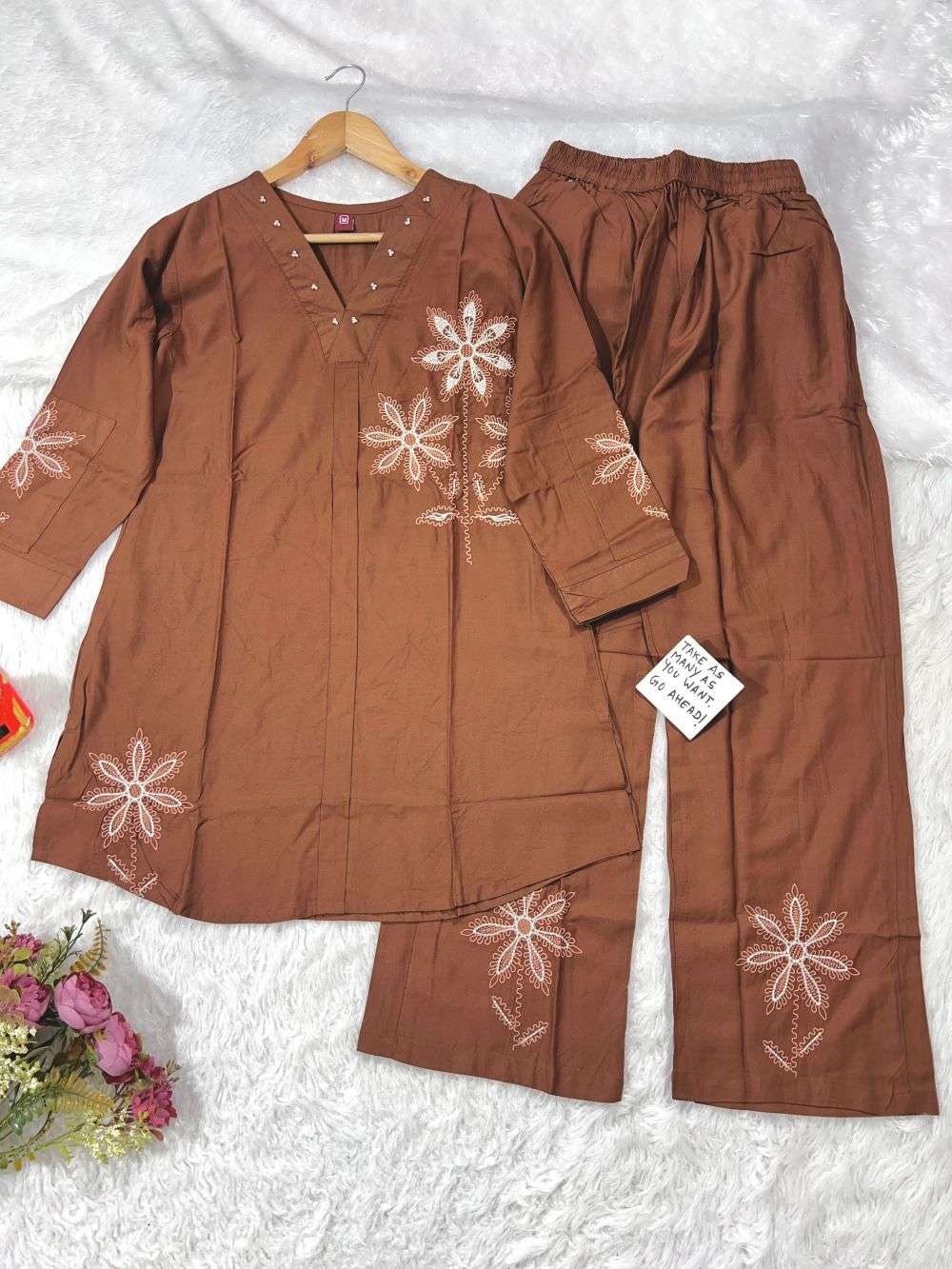 JYOTI VOL-285 BY ASLIWHOLESALE DESIGNER PURE VISCOSE EMBROIDERY PRINTED CO-ORD SET-00233