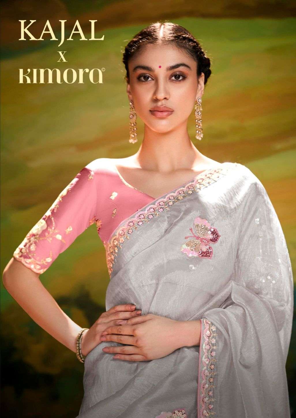 KAJAL 5392 COLOUR BY ASLIWHOLESALE DESIGNER PURE ORGANZA EMBROIDERY SAREES-00137