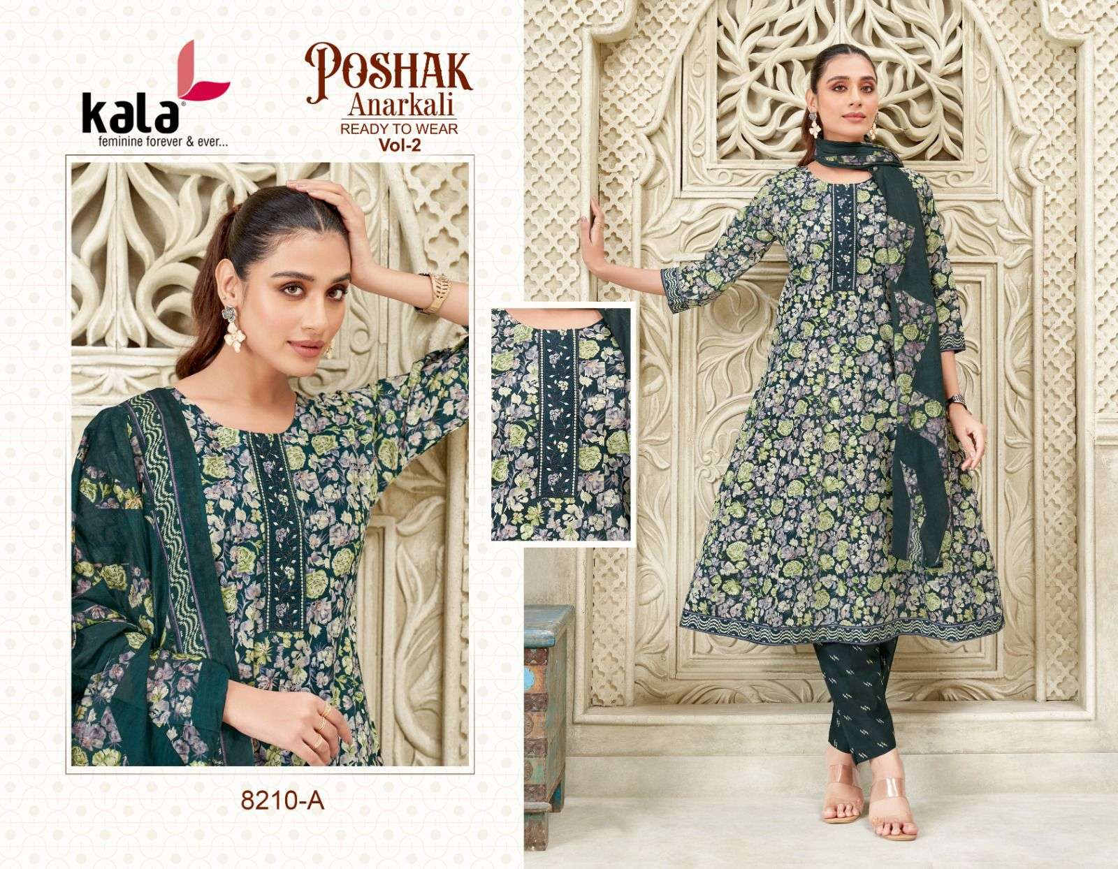 KALA ANARKALI VOL-02 PURE COTTON PRINTED DRESSES-00201