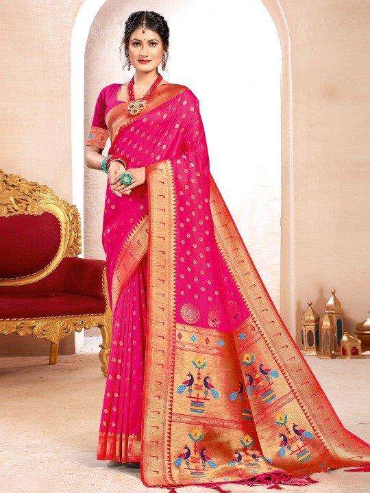 KAVITA BY ASLIWHOLESALE DESIGNER PURE PAITHANI SILK SAREES-00281