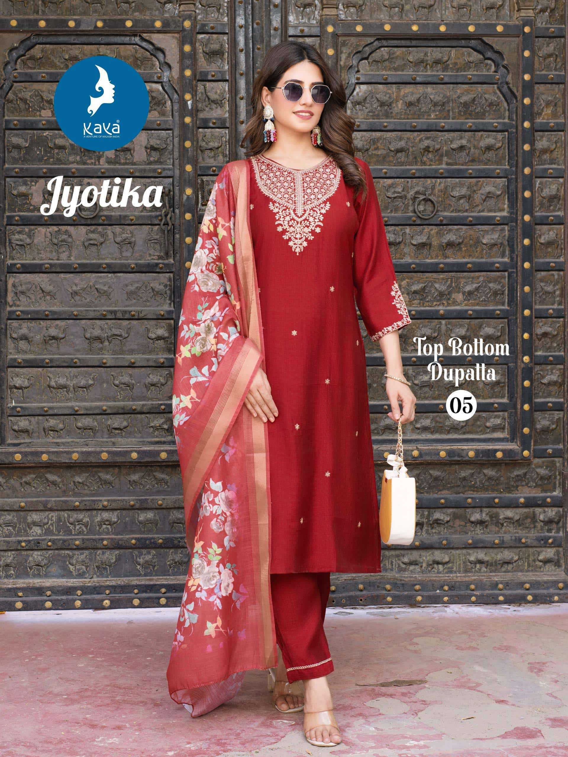 KAYA JYOTIKA PURE VICHITRA SILK DRESSES-00014