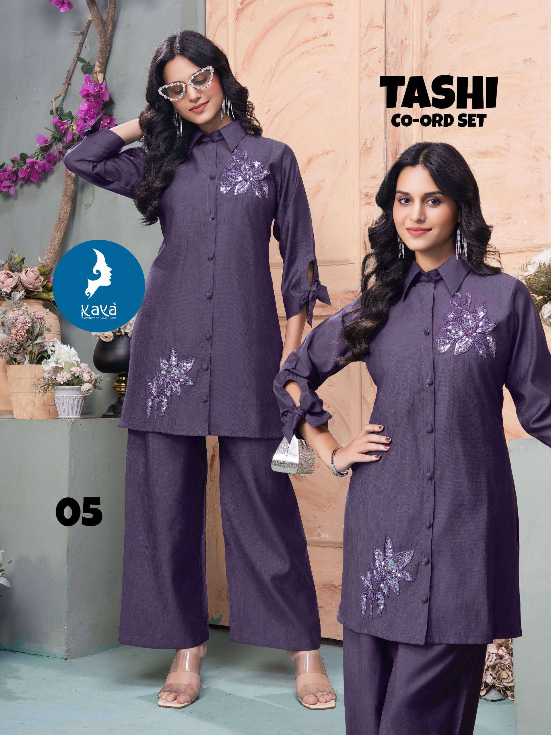 KAYA TASHI 01 TO 06 SERIES PURE VERTICAN CO-ORD SET-00140