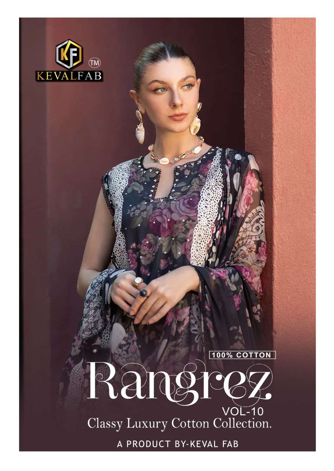 KEVAL FAB RANGREZ VOL-10 PURE COTTON PRINTED PAKISTANI DRESSES-00062