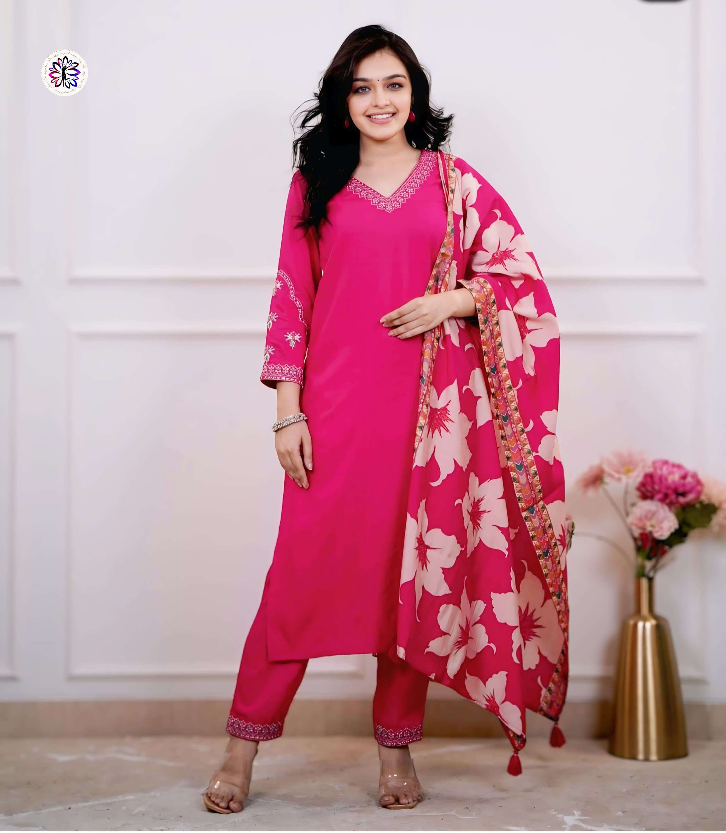 KF-4042 COLOUR BY ASLIWHOLESALE DESIGNER PURE VISCOSE SILK DRESSES-00096