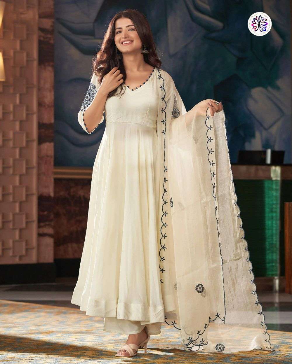 KF-4067 BY ASLIWHOLESALE DESIGNER PURE VICHITRA SILK EMBROIDERY DRESSES-00096