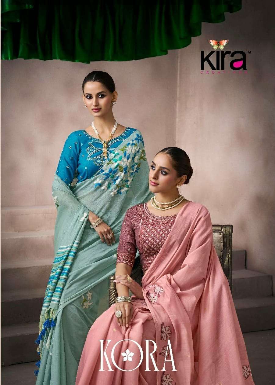 KIRA KORA SILK PURE VISCOSE COTTON SAREES-00004