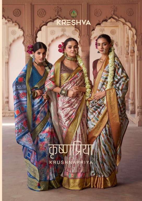 KRESHVA KRUSHNPRIYA PURE PV SILK SAREES-00137