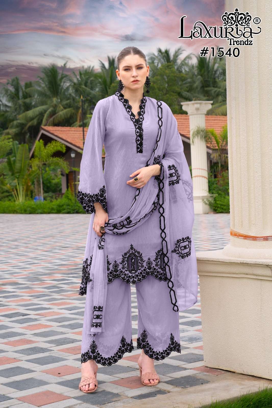 LAXURIA 1540 PURE SILK EMBROIDERY PAKISTANI DRESSES-00005