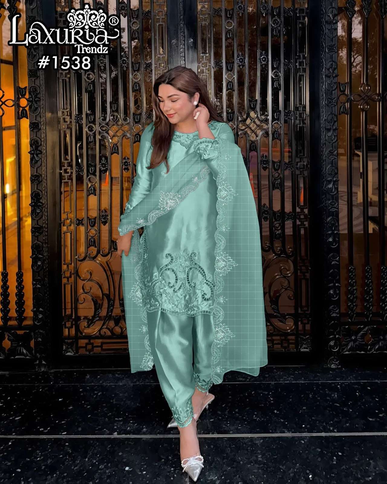 LAXURIA TRENDZ 1538 NX COLOUR PURE SATIN PAKISTANI DRESSES-00005